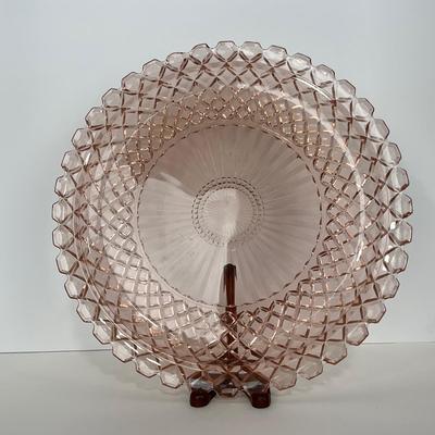 -159- GLASSWARE | Pink Anchor Hocking Glass Co. | Platter