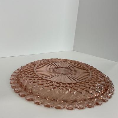 -159- GLASSWARE | Pink Anchor Hocking Glass Co. | Platter