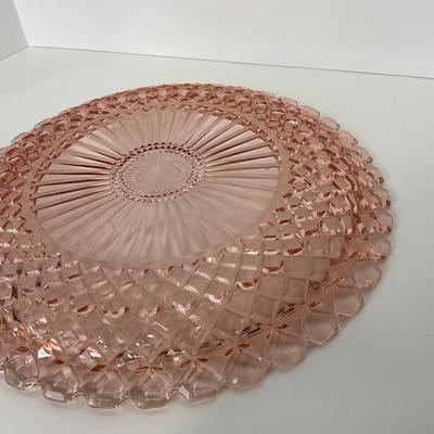 -160- GLASSWARE | Pink Anchor Hocking Glass Co. | Platter