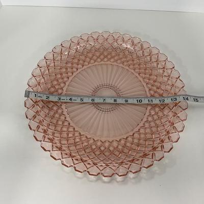 -160- GLASSWARE | Pink Anchor Hocking Glass Co. | Platter