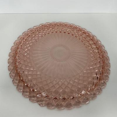 -160- GLASSWARE | Pink Anchor Hocking Glass Co. | Platter