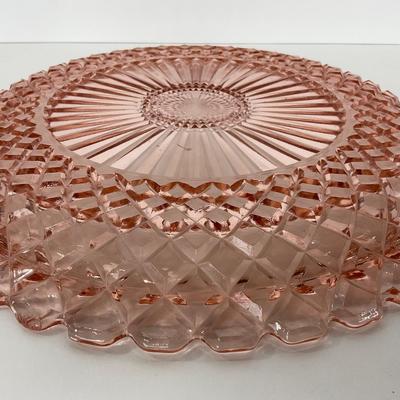 -160- GLASSWARE | Pink Anchor Hocking Glass Co. | Platter