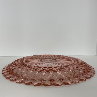 -160- GLASSWARE | Pink Anchor Hocking Glass Co. | Platter