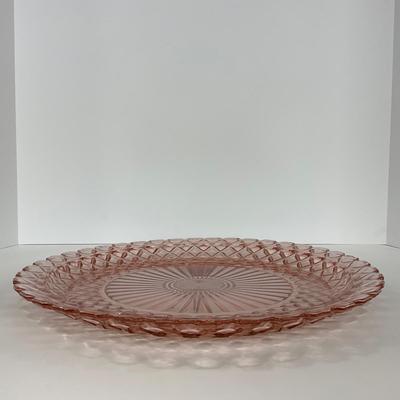 -160- GLASSWARE | Pink Anchor Hocking Glass Co. | Platter