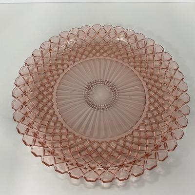 -160- GLASSWARE | Pink Anchor Hocking Glass Co. | Platter