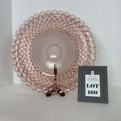 -160- GLASSWARE | Pink Anchor Hocking Glass Co. | Platter