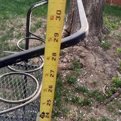 Decorative Wrought Iron Two Tier Garden or Patio Serving or Planter Cart