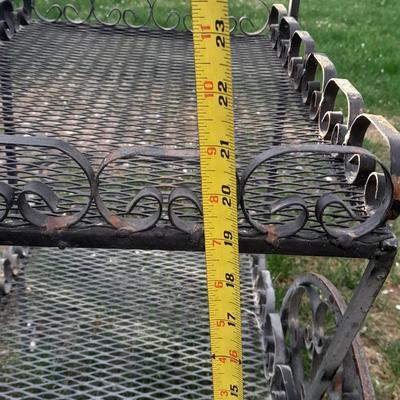 Decorative Wrought Iron Two Tier Garden or Patio Serving or Planter Cart