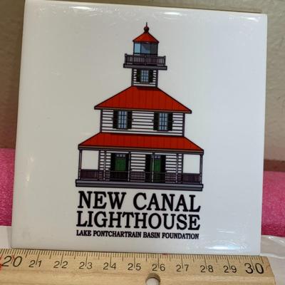 New Canal Lighthouse Lake Pontchartrain Basin Foundation Ceramic Tile
