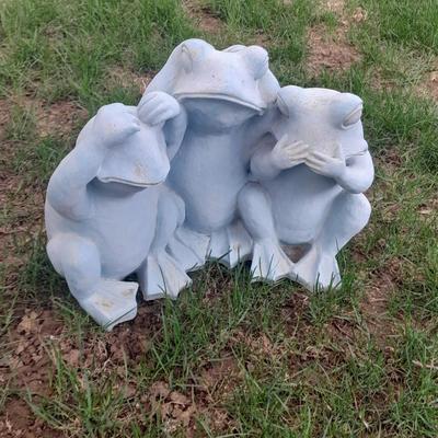 Hear no, see no, speak no Yard frogs