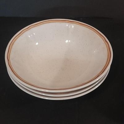 Noritake stoneware Painted Desert Casserole / baking dishes and six American heritage stoneware bowls