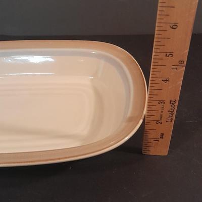 Noritake stoneware Painted Desert Casserole / baking dishes and six American heritage stoneware bowls