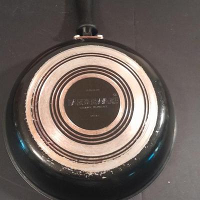 Three kitchen skillets Faberware, Copper Chef and unmarked