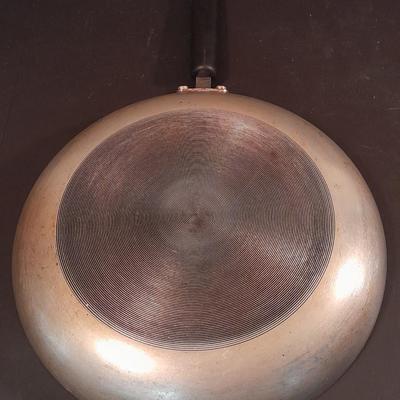 Three kitchen skillets Faberware, Copper Chef and unmarked