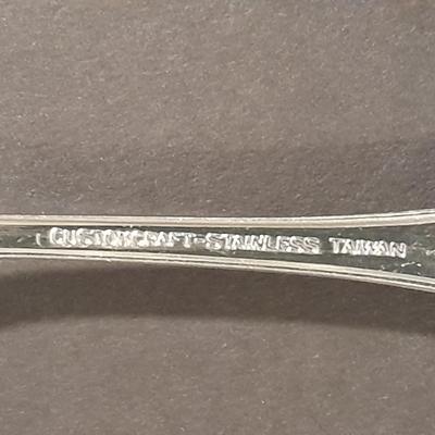Customcraft stainless flatware with flower handles