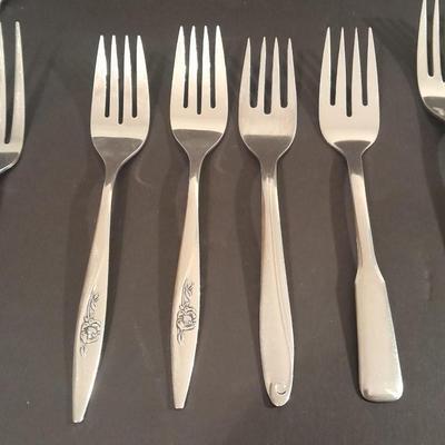 Assortment of different brands of Forks flatware