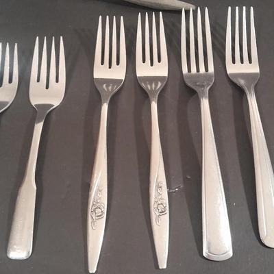 Assortment of different brands of Forks flatware