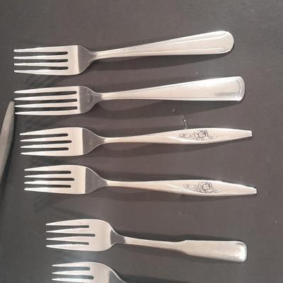 Assortment of different brands of Forks flatware