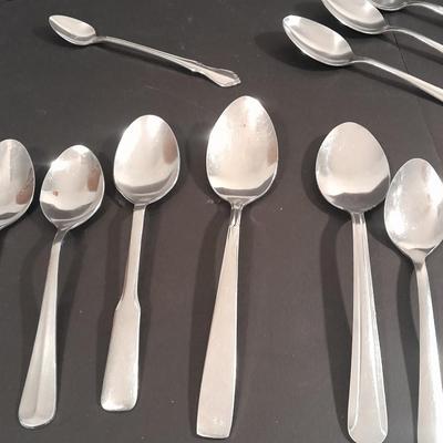 Assortment of different brands of Spoons Flatware