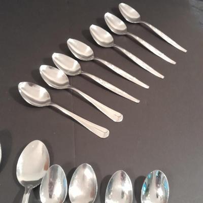 Assortment of different brands of Spoons Flatware