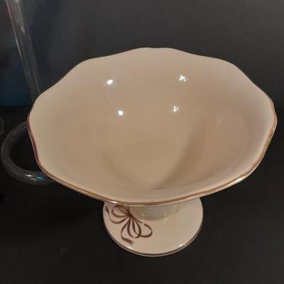 Candle sconces, tapered candles, vases, and new in box 15" glass hurricane candle holder