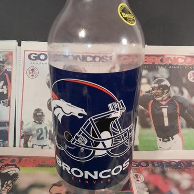 Bronco's Collectibles, bottle bank, Sweatshirt, T-shirt Coffee mug and paper clippings