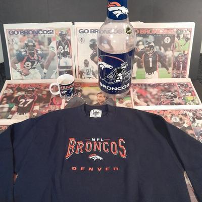Bronco's Collectibles, bottle bank, Sweatshirt, T-shirt Coffee mug and paper clippings
