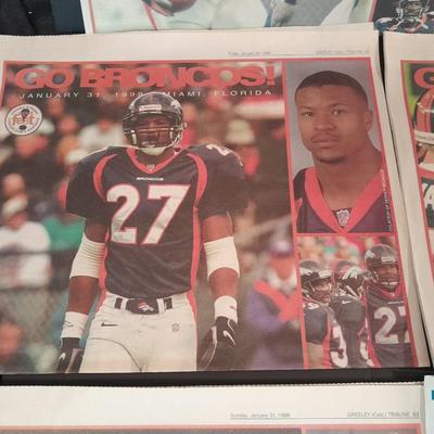 Bronco's Collectibles, bottle bank, Sweatshirt, T-shirt Coffee mug and paper clippings