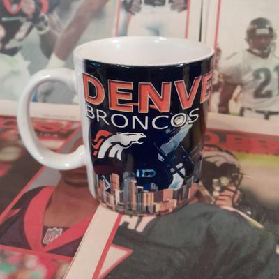 Bronco's Collectibles, bottle bank, Sweatshirt, T-shirt Coffee mug and paper clippings
