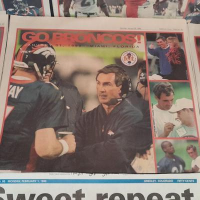 Bronco's Collectibles, bottle bank, Sweatshirt, T-shirt Coffee mug and paper clippings
