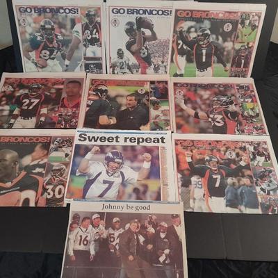 Bronco's Collectibles, bottle bank, Sweatshirt, T-shirt Coffee mug and paper clippings