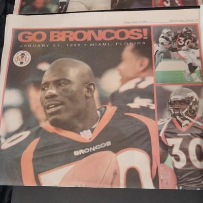Bronco's Collectibles, bottle bank, Sweatshirt, T-shirt Coffee mug and paper clippings