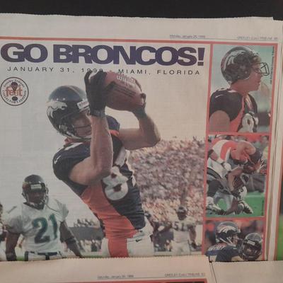 Bronco's Collectibles, bottle bank, Sweatshirt, T-shirt Coffee mug and paper clippings