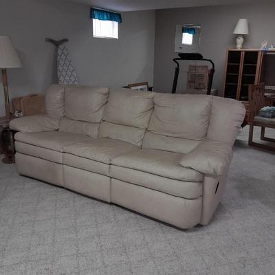 Pozzio dual Reclining sofa Billbone color Simulated leather Upholstery