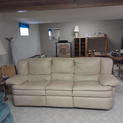 Pozzio dual Reclining sofa Billbone color Simulated leather Upholstery