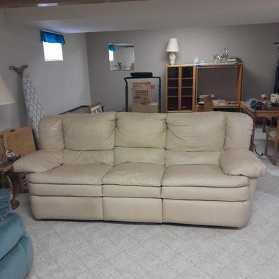 Pozzio dual Reclining sofa Billbone color Simulated leather Upholstery