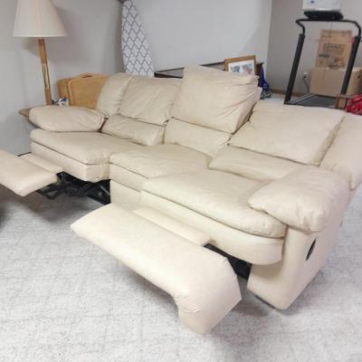 Pozzio dual Reclining sofa Billbone color Simulated leather Upholstery
