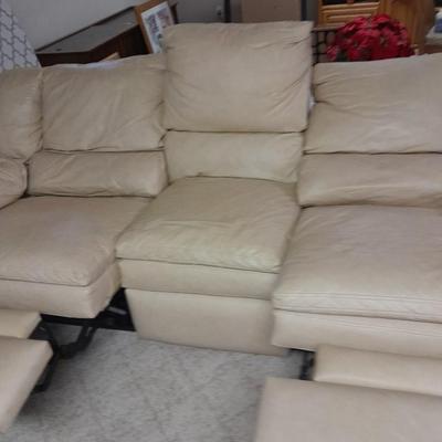 Pozzio dual Reclining sofa Billbone color Simulated leather Upholstery