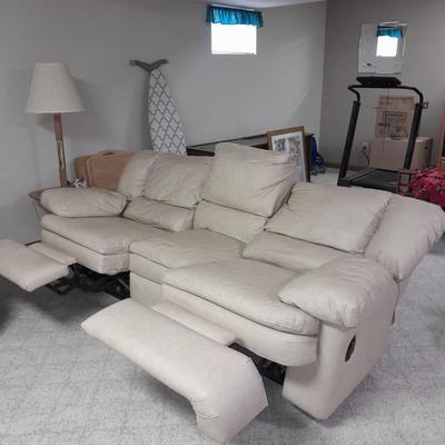 Pozzio dual Reclining sofa Billbone color Simulated leather Upholstery