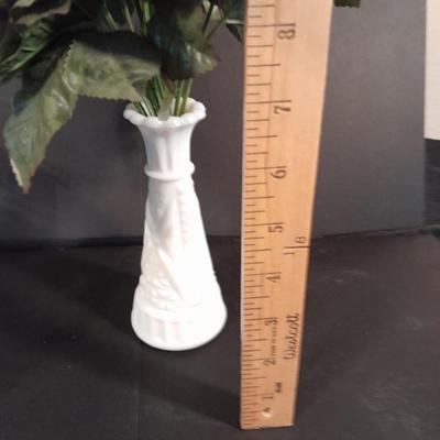 Block Crystal bowl 24% full lead crystal made in Czech Republic and vase with fake flowers