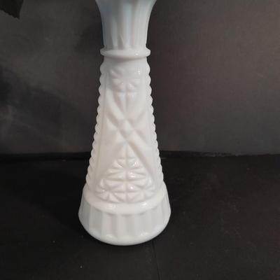 Block Crystal bowl 24% full lead crystal made in Czech Republic and vase with fake flowers