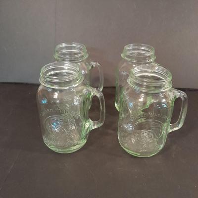 Set of 4 handled Jar mugs