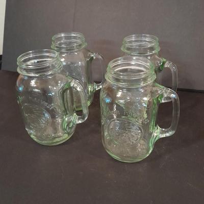 Set of 4 handled Jar mugs