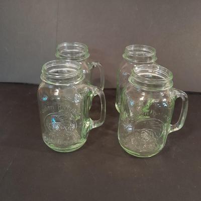 Set of 4 handled Jar mugs