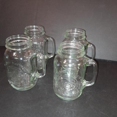 Set of 4 handled Jar mugs
