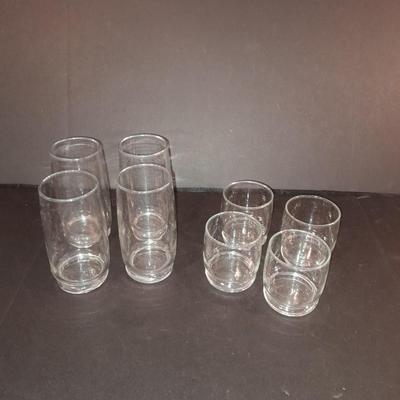 set of 8 drinking glasses