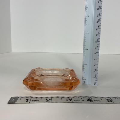 -162- GLASSWARE | MacBeth Evans Star And Rose | Glass Ashtrays