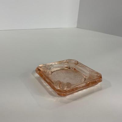 -162- GLASSWARE | MacBeth Evans Star And Rose | Glass Ashtrays