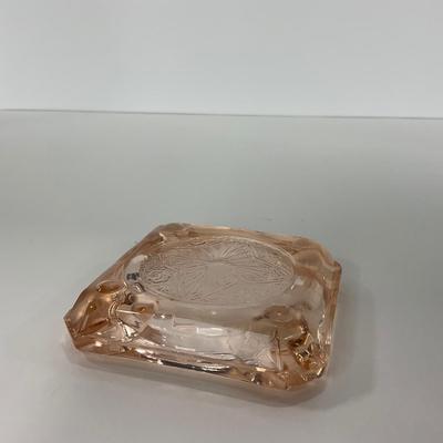 -162- GLASSWARE | MacBeth Evans Star And Rose | Glass Ashtrays