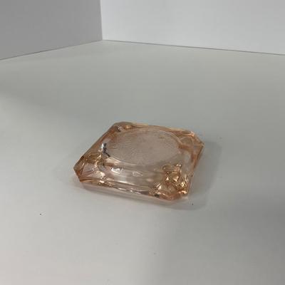 -162- GLASSWARE | MacBeth Evans Star And Rose | Glass Ashtrays